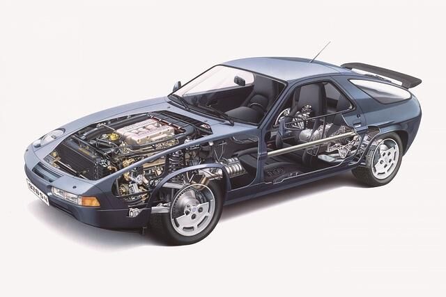 Motor vorne, Getriebe hinten: der 928 mit Transaxle-Technik