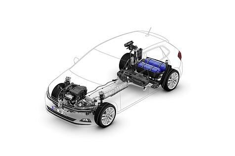 Der CNG-Antriebsstrang im VW Polo