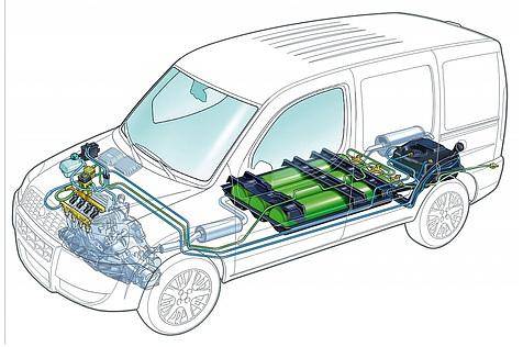Beim Fiat befinden sich die CNG-Behälter am Unterboden