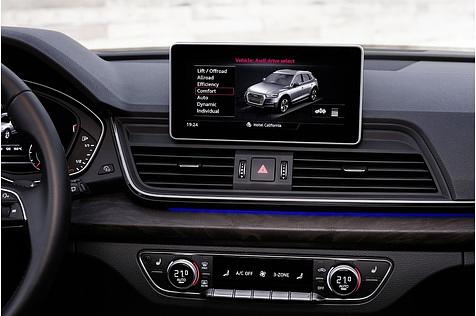 Die Multimedia-Bedieneinheit des Audi Q5 2.0 TDI Quattro