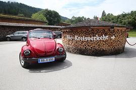 VW Käfer Cabrio als E-Mobil - Batterie statt Boxer