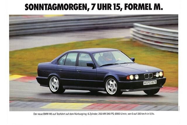 Werbung für den BMW M5 (E34) 