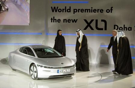VW XL1 (mit dem Emir von Katar und Gattin)
