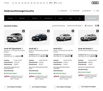 Audi-Gebrauchtwagenbörse - Online suchen und kaufen Audi-Gebrauchtwagenbörse - Online suchen und kaufen