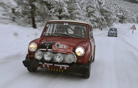 Mini bei der historischen Rallye Monte Carlo 2011
