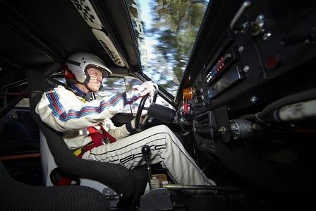 Walter Röhrl im Audi Rallye Quattro anlässlich des 30-jährigen Quattro-Jubiläums (2010)