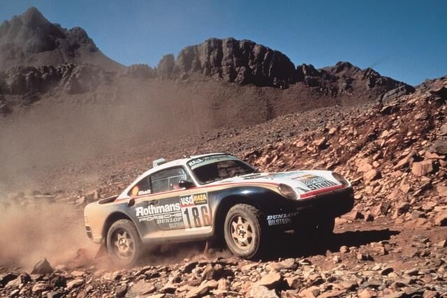 Porsche 959, Sieger der Rallye Paris Dakar, 1986