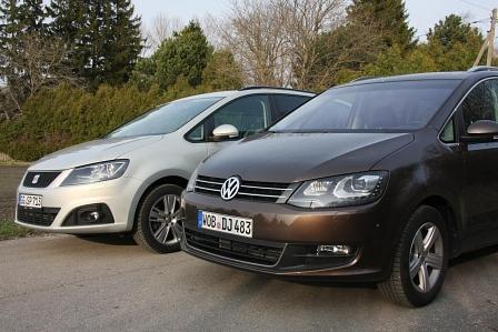 Vergleich Seat Alhambra gegen VW Sharan