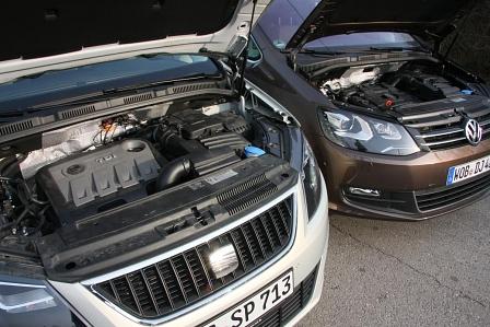 Vergleich Seat Alhambra gegen VW Sharan