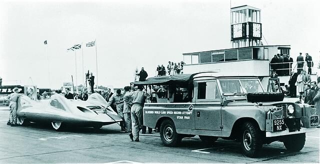 Land Rover beim Geschwindigkeitsrekord 1960