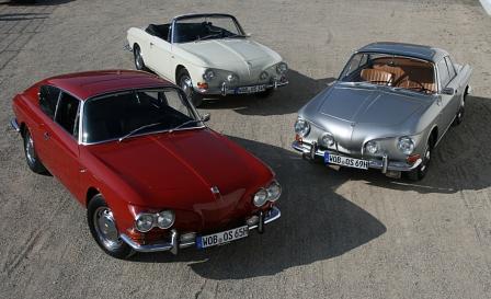 Karmann-Ghia Typ 34: Fließheck TL (Studie), Cabrio und Coupé