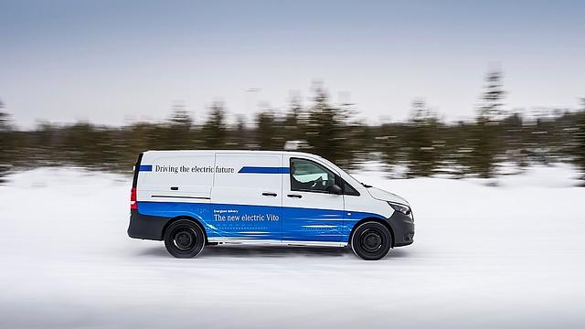 Bis zu Minus 25 Grad ht es beim Mercedes eVito Wintertest in Arjeplog