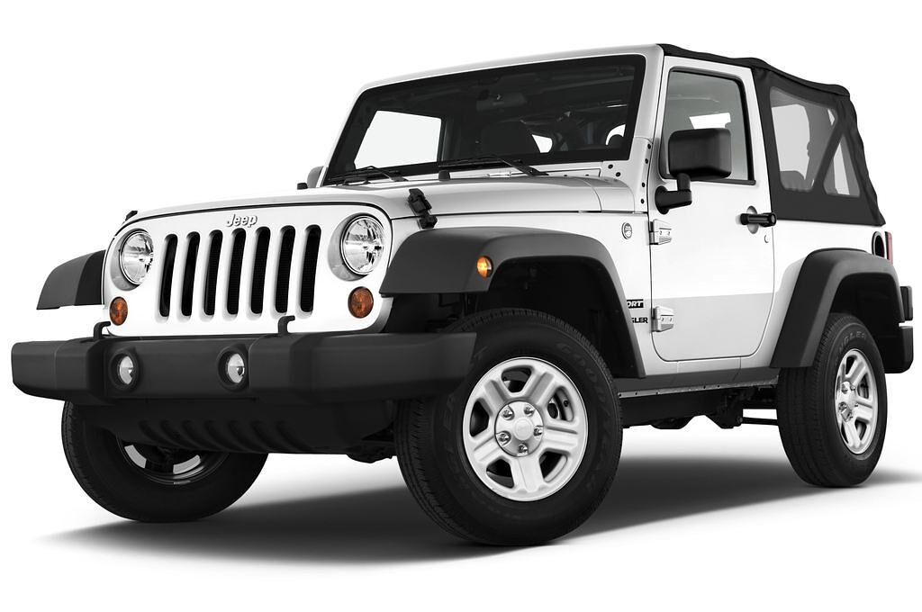 Jeep Wrangler (Baujahr 2012) Sport 3 Türen seitlich vorne mit Felge