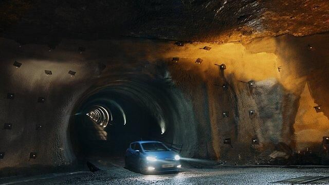 Eine spektakuläre Szenerie für den Kleinwagen-Sportler in der Salzmine nahe der nordirischen Hauptstadt Belfast