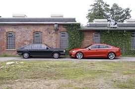Neu-alt-Vergleich: Audi 100 Avant und S5 Sportback - Umgekehrtes Farbenspiel