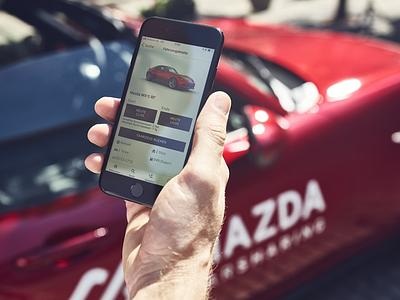 Carsharing-Angebot von Mazda - Mietstationen auf Supermarkt-Parkplätzen