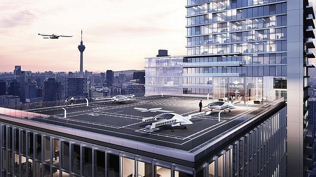 Auch die Lilium Jets können auf dem Dach landen