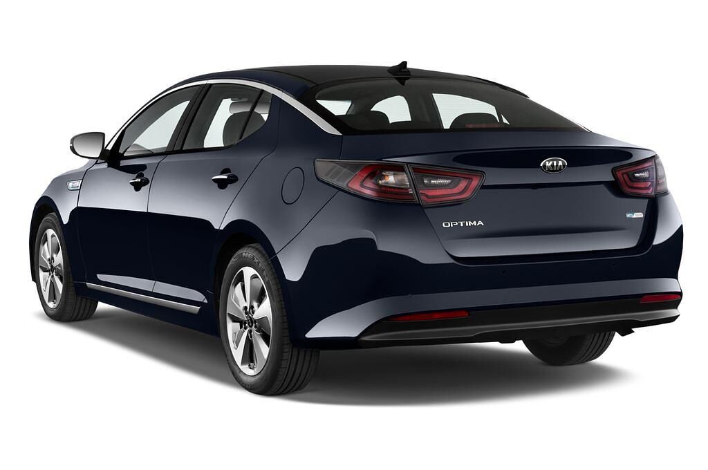 Kia Optima (Baujahr 2015) Hybrid 4 Türen seitlich hinten