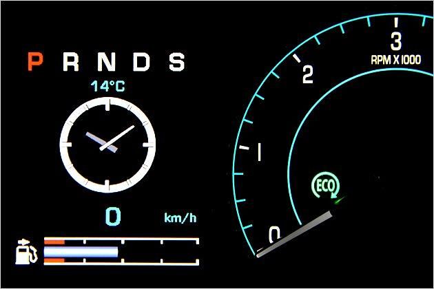 "Eco" - das Start-Stopp-System ist aktiv