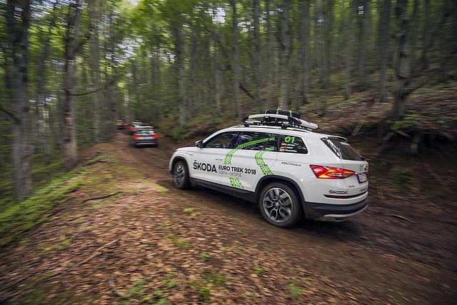 Waldwege gehörten auch zum Skoda Euro Trek 2018