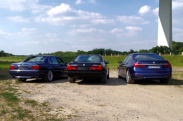 Von links: Alpina B12 6.0, B11 4.0 und B7 Biturbo