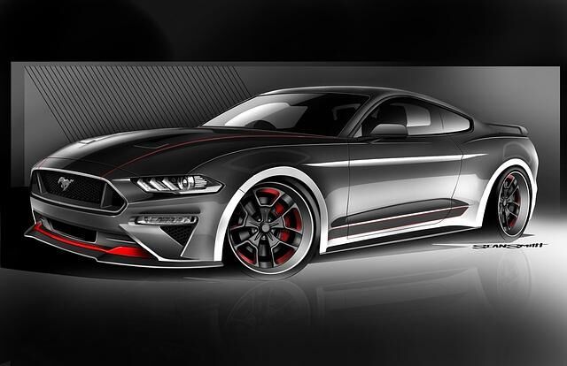 Auf mächtigen 22-Zoll-Rädern rollt der Mustang GT von CGS Motorsports auf die SEMA