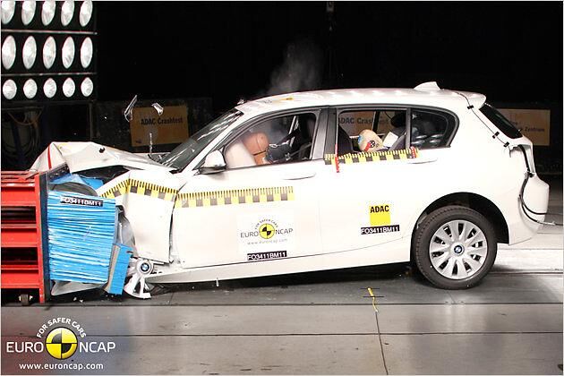 BMW 1er: Gesamtergebnis 5 Sterne. Frontalaufprall: 15,4 Punkte