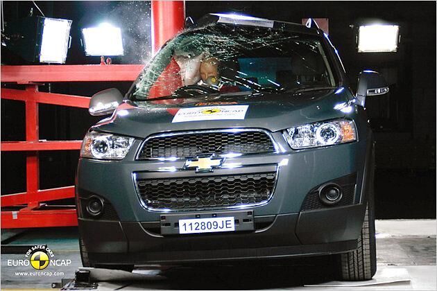 Chevrolet Captiva, seitlicher Pfahlaufprall: 6,6 Punkte