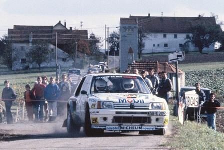 Peugeot 205 Rallye-Fahrzeug