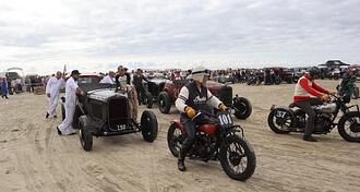 Panorama Motorfestival am Strand von Römö - Beachboys in Eile