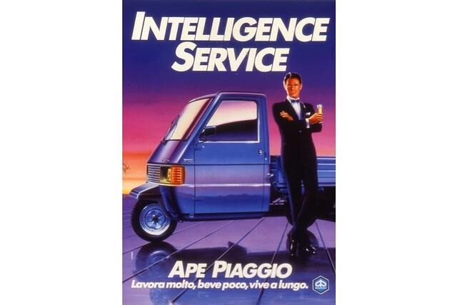 Piaggio Ape Werbung aus den 1980er Jahren