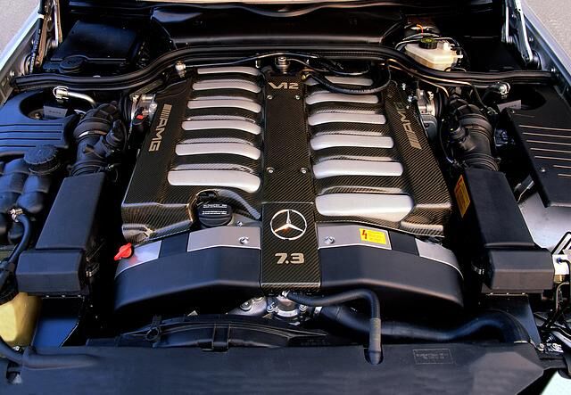 Der Motor der SL 73 AMG, ein 7,3-Liter-V12