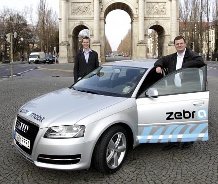 Zebramobil von Audi in München
