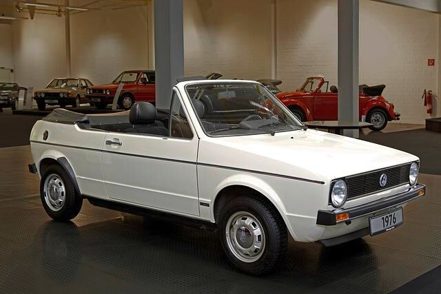 Einen ersten Ausblick auf das Golf Cabriolet gab eine Studie aus dem Jahr 1976, die noch auf einen Überrollbügel verzichtete