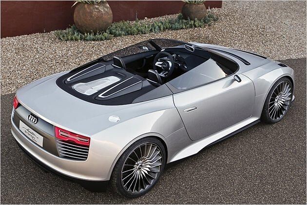 Schickes Konzeptfahrzeug: Der Audi e-tron Spyder