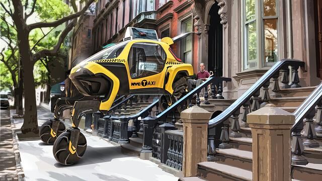 Mit einer ausfahrbaren Rampe versehen, dann das Unikum zu Beispiel einen Rollstuhlfahrer im Hochparterre aufnehmen
