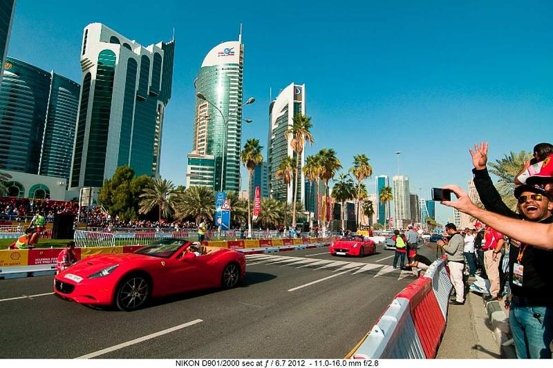 Ferraristi in Doha.