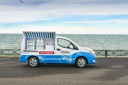 E-Transporter als Eiswagen - Sauberer Sommergenuss