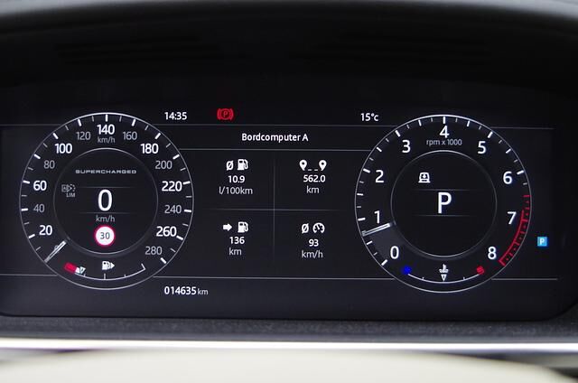 Viele Informationen für den Fahrer sind Standard