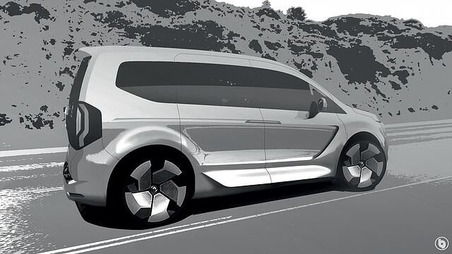 Erste Skizzen des Renault Kangoo Z.E. Concept waren noch sehr optimistisch