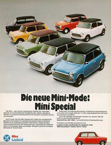 Leyland vertrieb den Mini in den 70ern in Deutschland