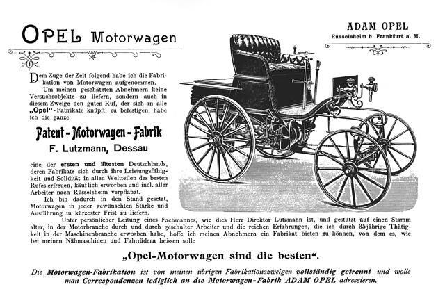 Die Gebrüder Fritz und Wilhelm Opel haben früh erkannt, dass die Zukunft dem Automobil gehört und deshalb am 21. Januar 1899 für 116.678 Mark die „Anhaltinische Motorwagenfabrik“ des Dessauers...