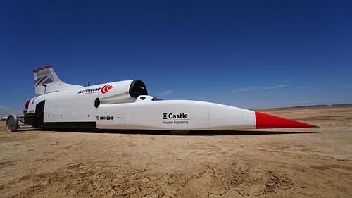 Bloodhound LSR Rekordfahrt - Mit Alurädern in den Überschall
