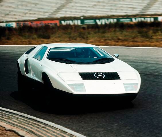 Die erste Version des C 111 bei Testfahrten