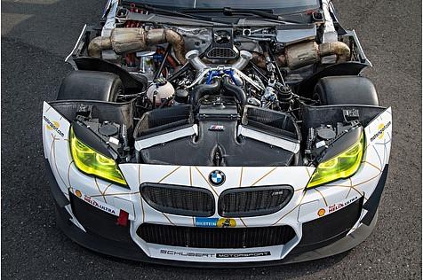 Der 4,4 Liter große V8 des BMW M6 GT3.