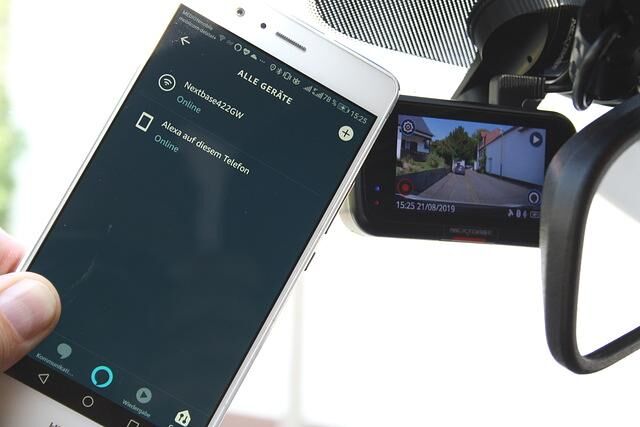 Die Kamera lässt sich bereits mit Alexa verbinden. Allerdings sind die Alexa-Skills für die Nextbase-Kamera noch nicht von Amazon freigegeben
