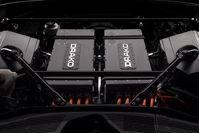 Der "Motorraum" des Drako GTE wurde zusätzlich versteift