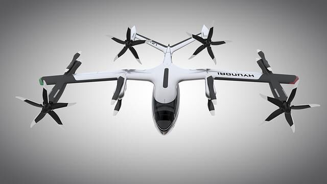 Insgesamt 12 Rotorblätter kommen bei Hyundai Flugtaxi zum Einsatz