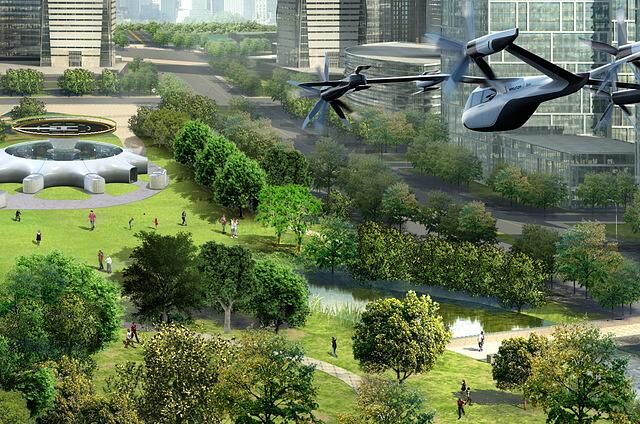 Neben Flugtaxis planen Hyundai und Uber auch Landeplätze, von denen aus Fluggäste in Shuttle-Fahrzeuge wechseln können