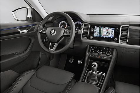 Das aufgeräumte Cockpit des Skoda Kodiaq - etwas mehr Chic dürfte schon sein